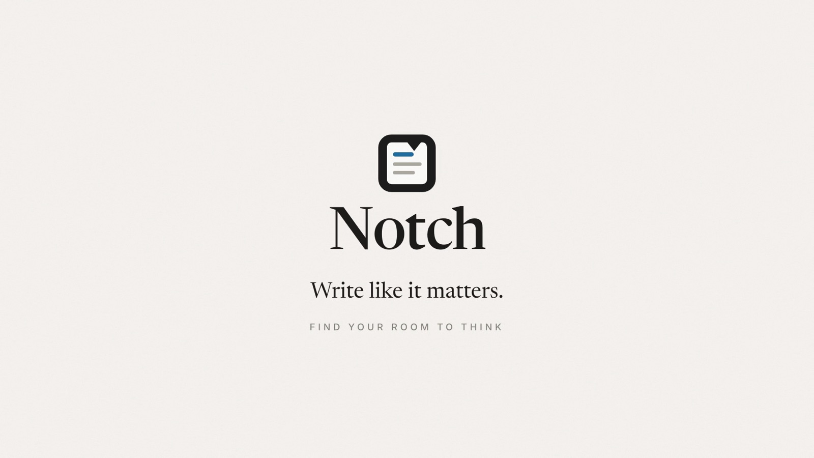 Notch showing a Markdown note as a finished page